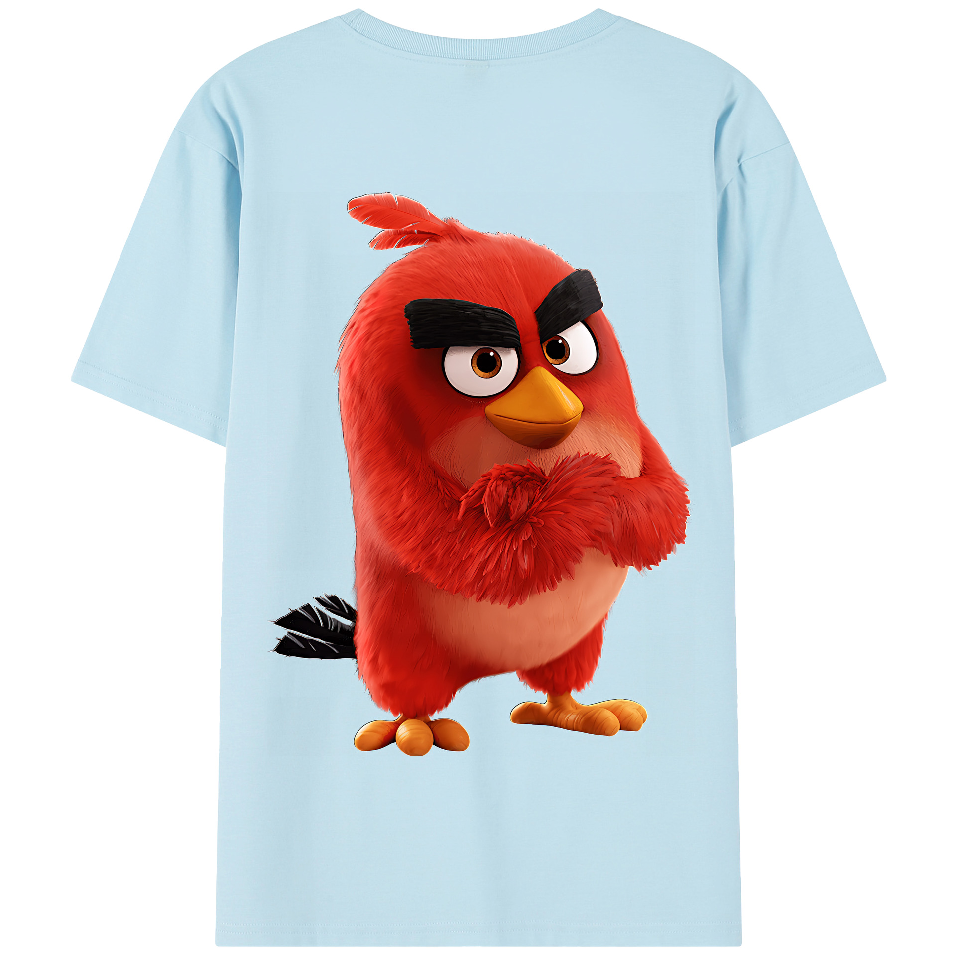 （画像用） Angry Birds アングリーバード 綿100％半袖Tシャツ（背面プリント）